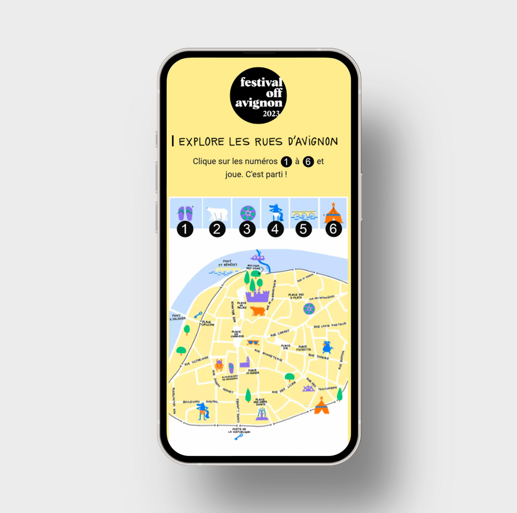 Jeu d'exploration "Explore les rues d'Avignon"